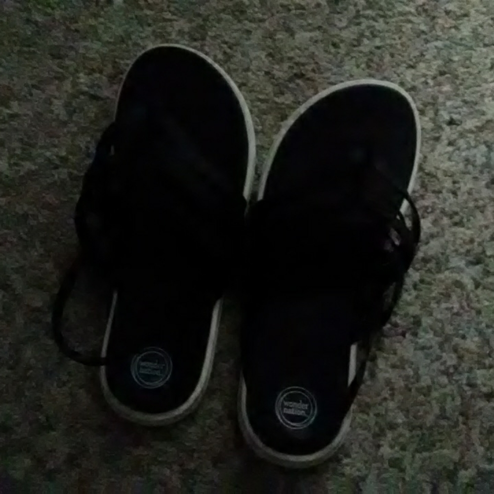 black sandals